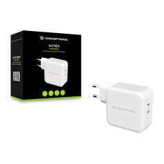   Conceptronic  ALTHEA08W 2-Port 100W GaN USB PD Charger Adapter White