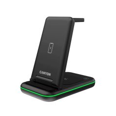 Canyon WS-304 3-in-1 Wireless Charging Station Black