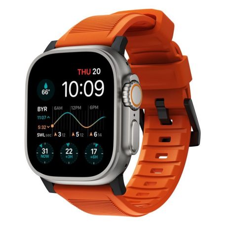 Nomad Rugged Strap, orange/black - Apple Watch Ultra (49mm) 8/7 (45mm)/6/SE/5/4 (44mm)/3/2/1 (42mm)