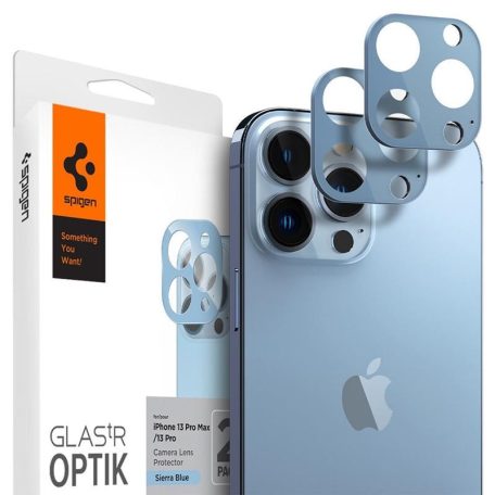 Spigen tR Optik 2 Pack, sierra blue - iPhone 13 Pro/13 Pro Max