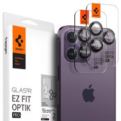   Spigen Glass EZ Fit Optik Pro 2 Pack, zero one - iPhone 15 Pro/15 Pro Max/14 Pro/14 Pro Max