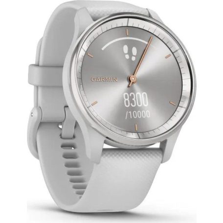 Garmin Vivomove Trend Silver Stainless Steel Bezel with Mist Gray Case and Silicone Band