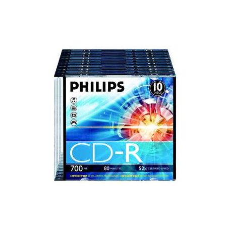 Philips CD-R 80 52x Slim 1db-os (1-es címke)