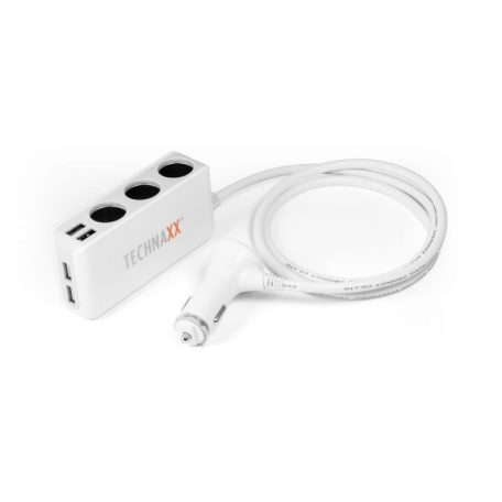 Technaxx TE11 4-Port USB & 3-Socket Car Charger