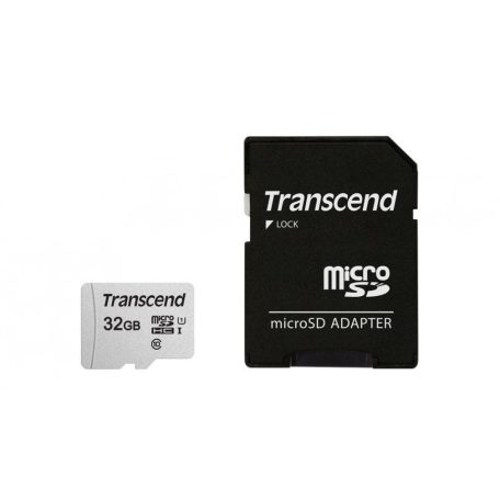 Transcend 32GB microSDHC Class10 UHS-I U1 A1 adapterrel