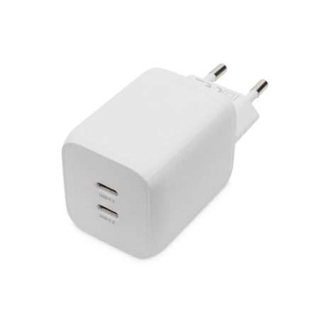 Digitus DA-10063 USB-C Charger 2-port, 65W GaN White