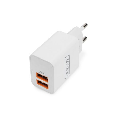 Digitus DA-10061 USB Charger 2x USB-A 15,5W White