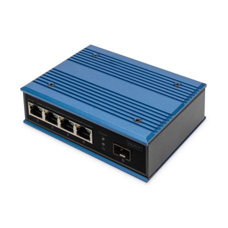 Digitus DN-651131 4-Port 10/100Base-TX to 100Base-FX Industrial Ethernet Switch Blue