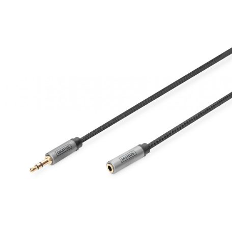 Digitus DB-510210-030-S Audio Extension Cable, 3.5mm jack to 3.5mm socket 3m Black