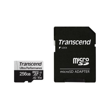 Transcend 256GB microSDXC USD340S Class 10 U3 V30 A2 + adapterrel