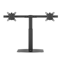   ACT AC8332 Free Standing Gas Spring Dual Monitor Arm Office Crossbar 10"-27" Black