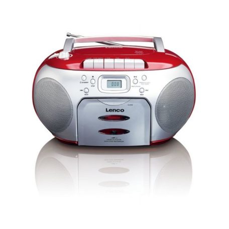 Lenco SCD-420RD Portable FM Radio CD Cassette Player Red