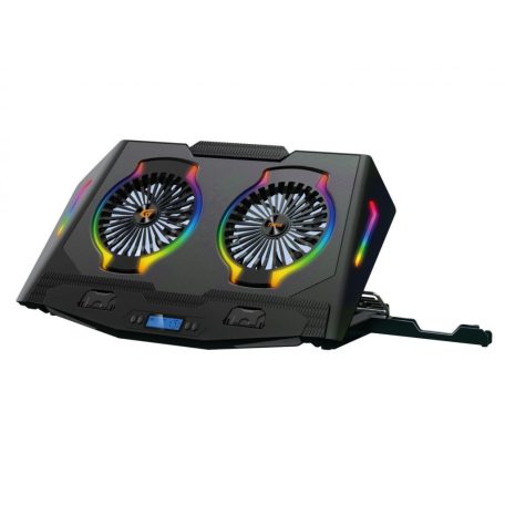 Conceptronic  THYIA02B ERGO RGB 2-Fan Gaming Laptop Cooling Pad with Mobile Holder Black