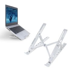   ACT AC8120 Foldable laptop stand aluminium 7 positions height adjustable