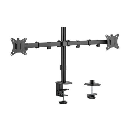 EQuip 17"-32" Articulating Dual Monitor Desk Mount Bracket Black