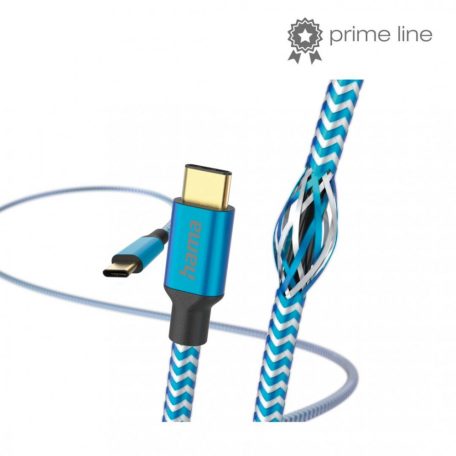 Hama REFLECTIVE USB TYPE-C - TYPE-C 1,5m Blue