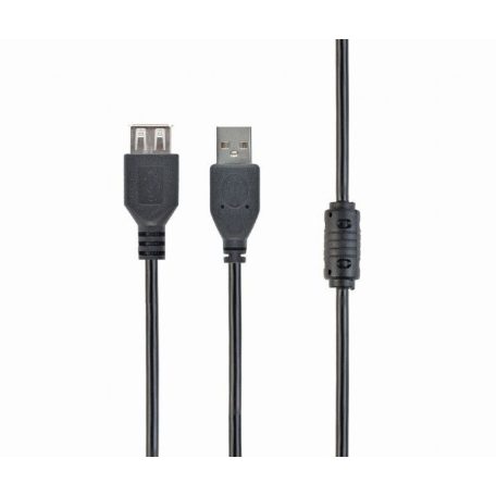 Gembird CCF-USB2-AMAF-15 USB-A 2.0 cable with ferrite core 4,5m Black