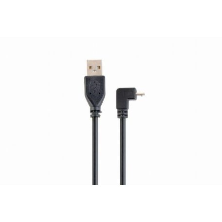 Gembird CCP-MUSB2-AMBM90-6 micro USB cable 2.0 AM-MBM5P angled 90 1,8m Black