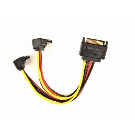 Gembird CC-SATAM2F-02 cable power SATA 15 pin -> 2x SATA HDD angled connectors 0,15m