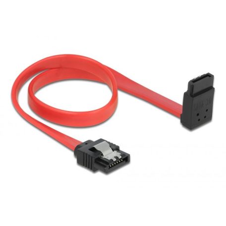 DeLock SATA 3 F/F adatkábel 0,3m 90° Red