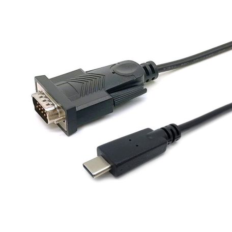 EQuip USB-C to Serial (DB9) cable 1,5m Black