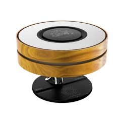   Promate  Mirth 3-in-1 Contemporary Designed Wireless Speaker with Desk Lamp and Wireless Charger Wood