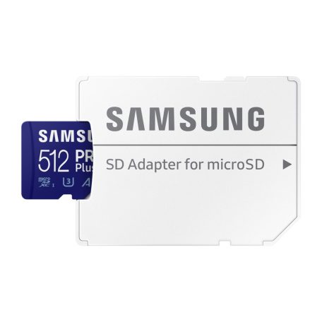 Samsung 512GB microSDXC Pro Plus Class10 U3 A2 V30 + adapterrel