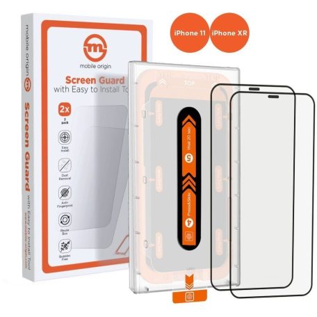 Mobile Origin Screen Guard iPhone 11/XR with easy applicator 2 pack