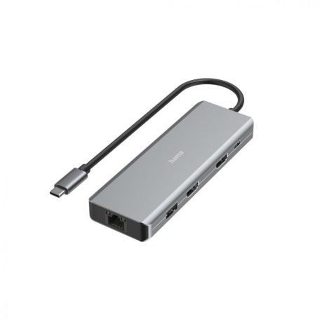 Hama FIC USB 3.1 TYPE-C,9IN1 DOKK. ADAPTER(4xUSB3.1, 2xHDMI, LAN, USB-C, PD) Grey