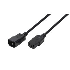 Logilink Power cable extension IEC C14 to IEC C13 3m Black