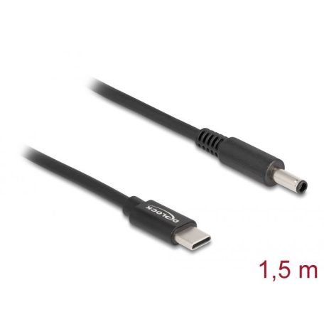 DeLock Laptop Charging Cable USB Type-C™ male to Dell 4,5 x 3,0mm 1,5m Black