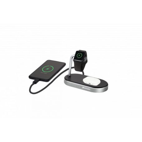 Verbatim 3-in-1 Charging Stand Wired and Wireless Charging for your Apple watch and iPhone