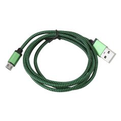 Platinet  micro USB to USB fabric braided cable 1m Green