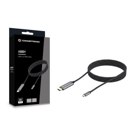 Conceptronic  ABBY10G USB-C to HDMI Male to Male 4K60Hz cable 2m Black