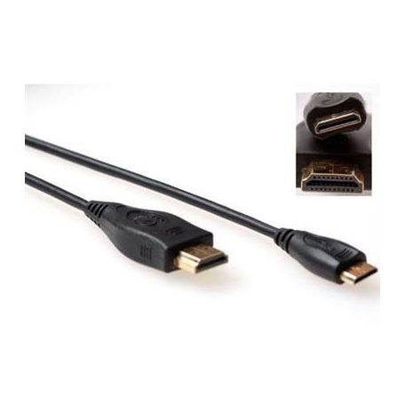 ACT HDMI High Speed v1.4 HDMI-A male - HDMI-C male cable 0,5m Black