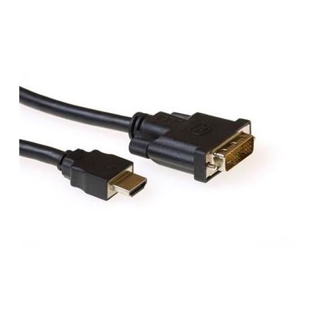 ACT HDMI A male to DVI-D male cable 1m Black