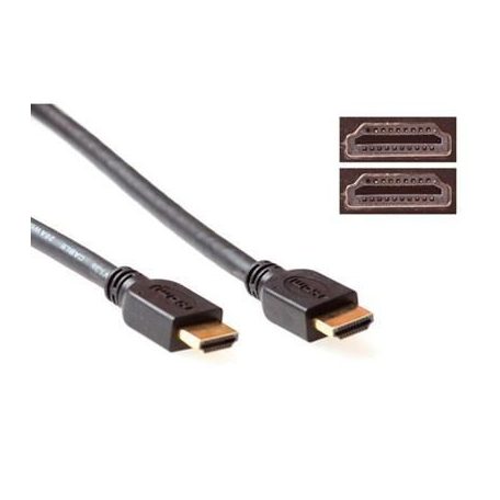 ACT HDMI High Speed v2.0 HDMI-A male - HDMI-A male cable 0,5m Black