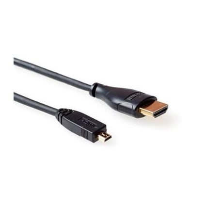 ACT HDMI High Speed v1.4 HDMI-A male - HDMI-D male cable 2m Black