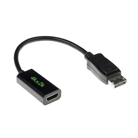 ACT Conversion DisplayPort male to HDMI A female cable 0,15m Black