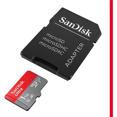 Sandisk 1TB microSDHC Ultra Class 10 UHS-I A1 (Android) + adapterrel