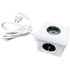   Technaxx TX-195 Power Cube Hálózati Elosztó 4DIN 1,4m White