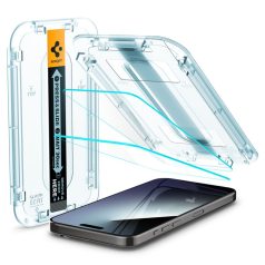   Spigen iPhone 15 Pro Screen Protector EZ FIT GLAS.tR Transparency (2 db)