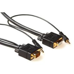   ACT High Performance VGA + Audio extension cable male-female 2m Black