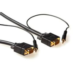   ACT High Performance VGA + Audio connection cable male-male 5m Black