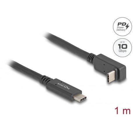 DeLock USB Type-C male/male cable 1m Black