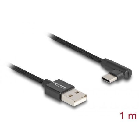 DeLock USB 2.0 Type-A male to USB Type-C cable 1m Black