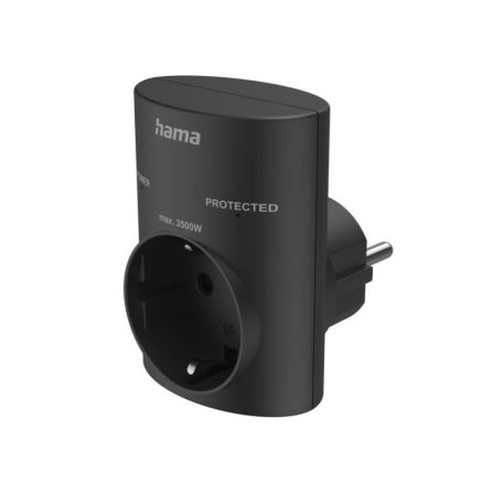 Hama Hálózati Túlfeszültségvédő adapter Black