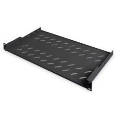   Digitus 1U fixed shelf for racks from 400mm depth 45x483x250mm up to 15kg Black (RAL 9005)