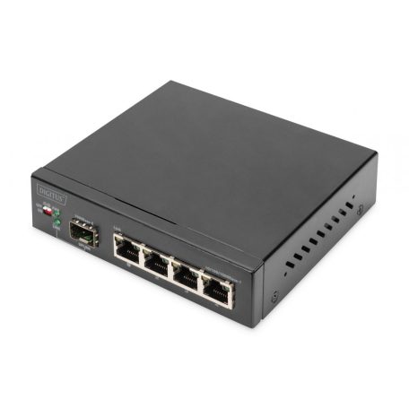 Digitus 4-Port Gigabit Network Switch 1 SFP Uplink Black