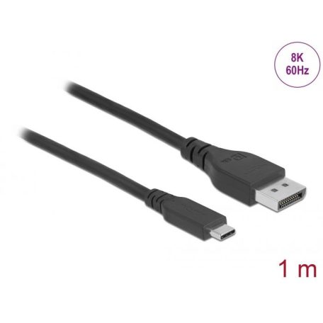 DeLock USB Type-C to DisplayPort cable 1m Black